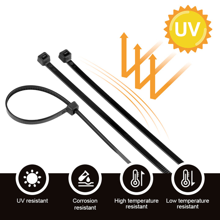 Self-Locking Nylon Cable Ties for Electrical & Industrial Use Various Lengths (100-550mm) Multiple Widths (2.5-12mm)