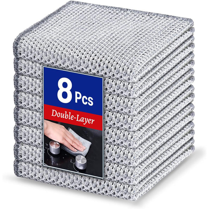 Kitchen Powerful Cleaning Silver Wire Dishwashing Rags Metal Wire Dishcloth Cleaning Cloth