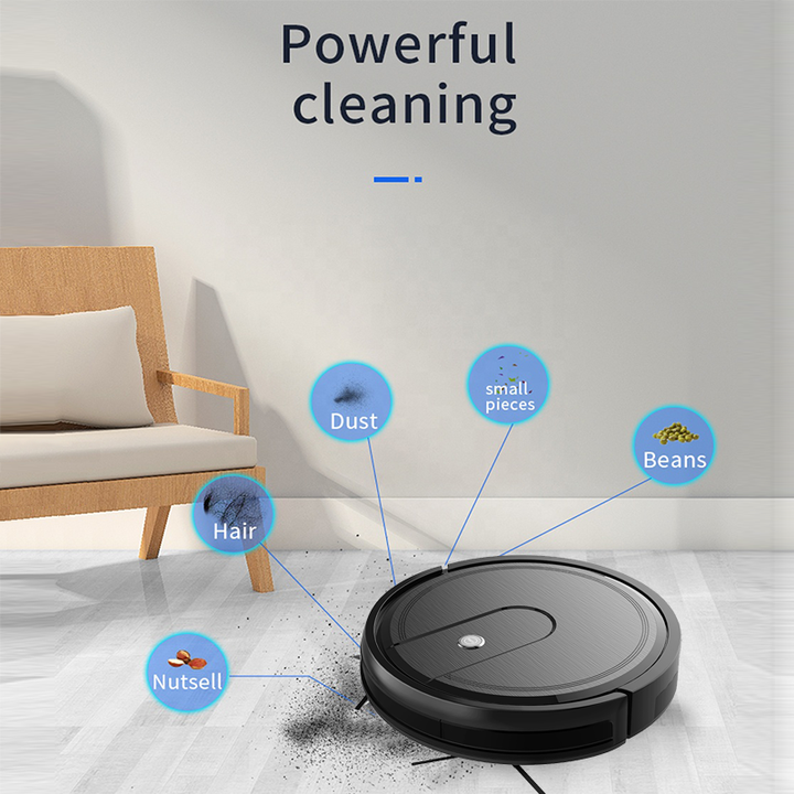 IMASS Electric Robot Vacuum Cleaner for Home Appliance Automatic Cleaning with Wet Dry Function HEPA Filter Battery-Powered