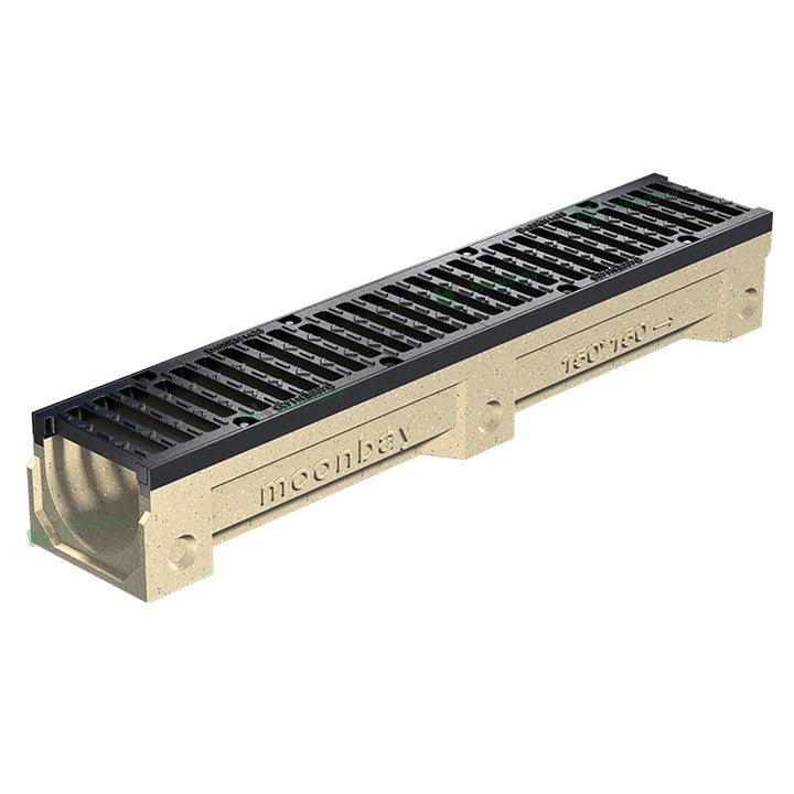 Modern Style Cast Iron Cover with Polymer Concrete Trench Drain Channel Grating for Garden Road Drain Away Water
