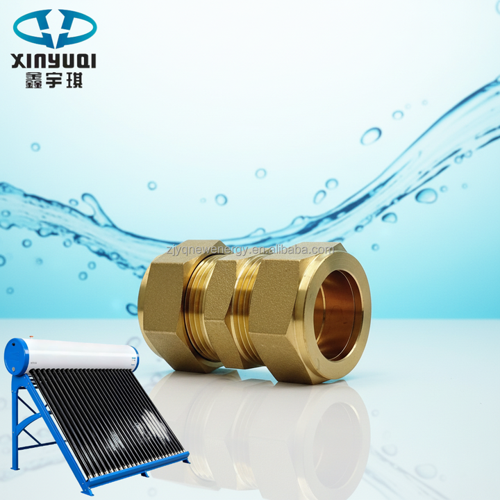 22mm Brass Double Ferrule Fitting for Solar Collector Piping