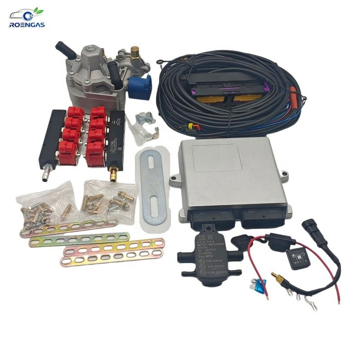 New Aluminum LPG Mini Kit ECU Reducer Injector for 8Cyl Engine Autogas Conversion