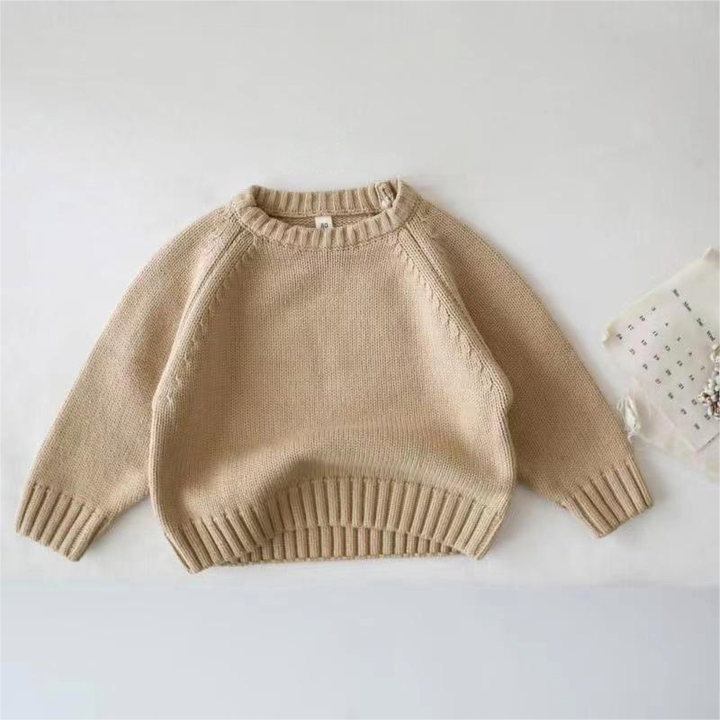 Wholesale Winter Toddler Knitwear Kids Cotton Wool Sweaters for Boys Girls Casual Style Solid Pattern Warm Features for Newborns