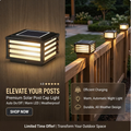 Solar Fence Light Outdoor Easy-to-Install Waterproof Solar Post Cap Light Outdoor Solar Pillar Lights for Main Gate Decoration