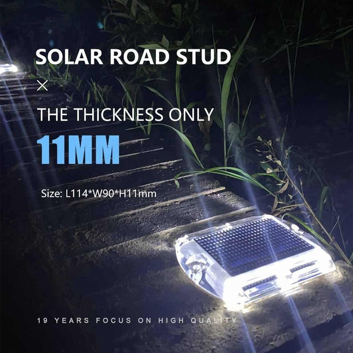 LED Ultra Thin Solar Road Stud Reflector IP68 Waterproof Aluminum Highway Safety Sign Solar Powered Road Studs