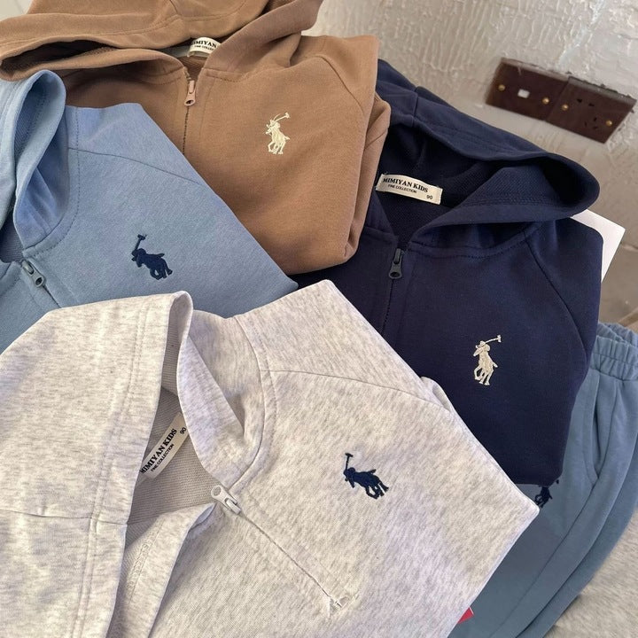 Wholesale Baby Clothing Sets Kids Boys Winter Clothes Loose Thick Tracksuit Pullovers Tops+Pants 2PCS Outfits