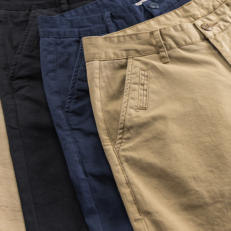 Classic Comfort: Cotton Men's Khaki Chino Pants