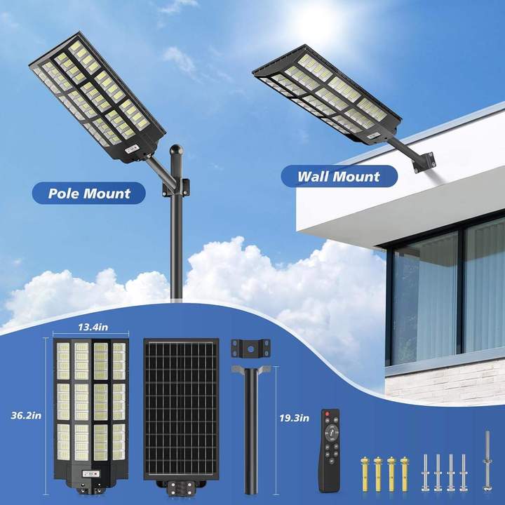 All in One Outdoor Ip65 High Quality Waterproof 1000w 1200W 2000w 5000 Watts Led Solar Street Light