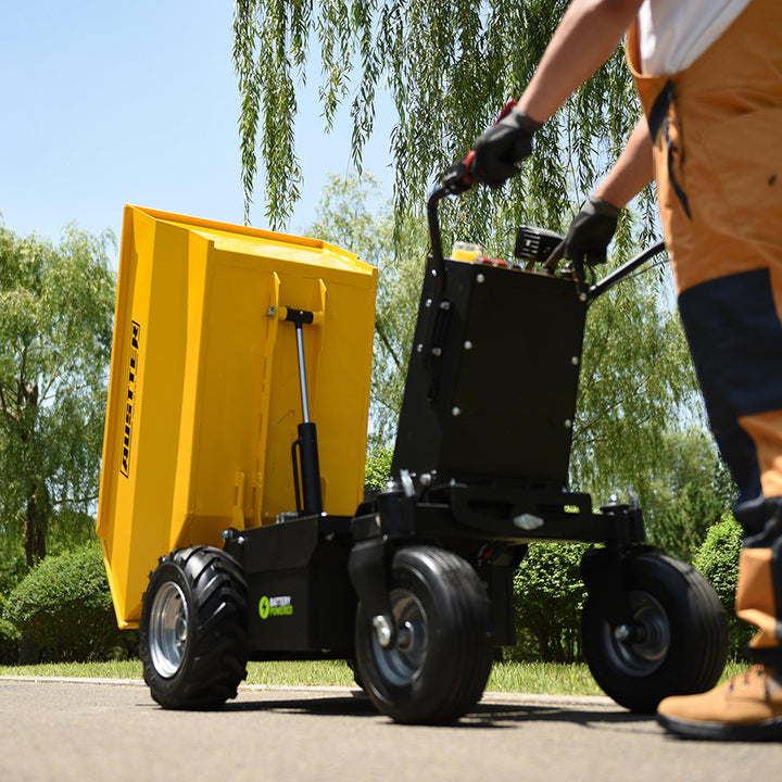AUSTTER 500KG Hydraulic Site Small Truck Loader Mini Electric Power Wheel Barrow Dumper Wheelbarrow
