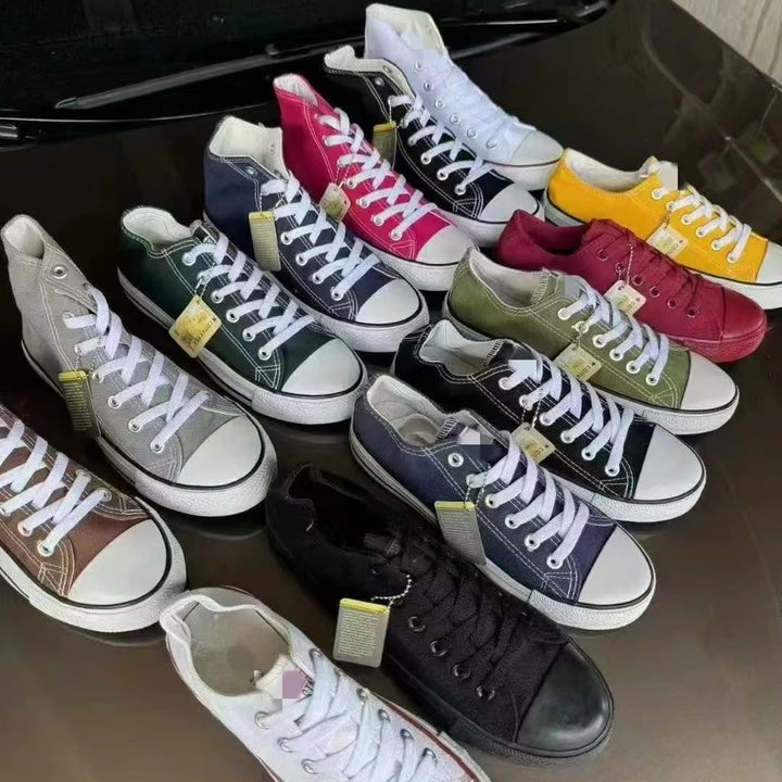 Men's and Women's Mixed Canvas Shoes New Soft Sole Single Shoes Big Size Board Shoes Mixed Design Wholesale