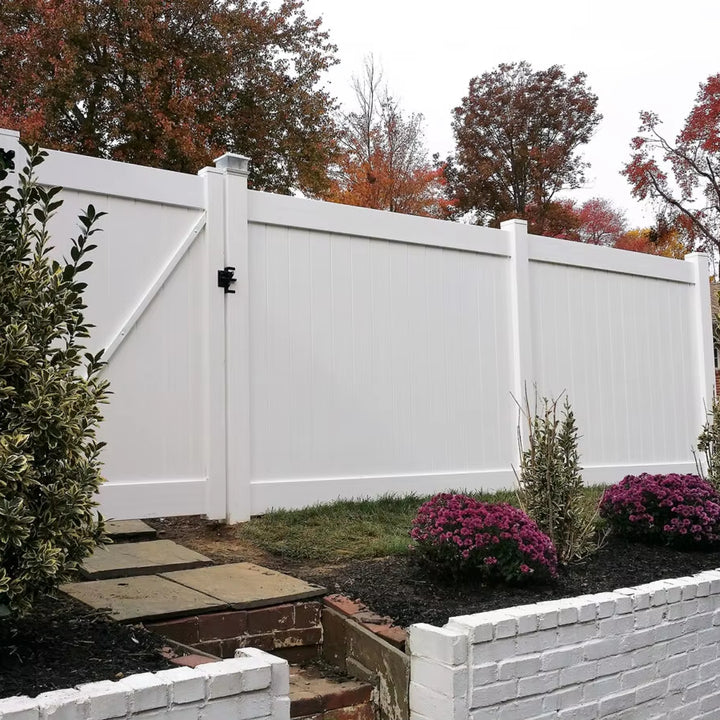 Plastic Vinyl 6*8 ft White PVC Full Privacy Fence/ Vinyl Fencing 8 ft Panels for Outdoor & Garden, Vinyl Fencing Trellis Gates
