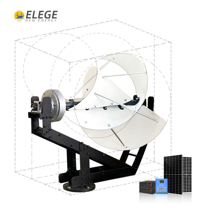 12v 24v Small Mini Archimedes Spiral Wind Mill Turbine Generator Single Windmill Generation Machine for Home Ship Landscape City