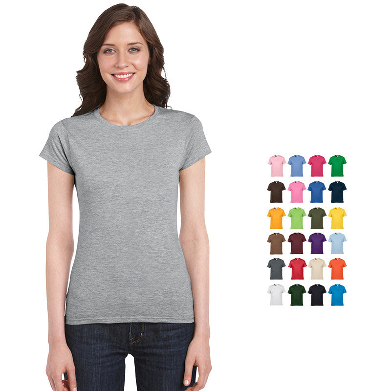 76000L women's t-shirts 180g  Round Neck Short Sleeve custom logo t shirt