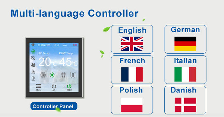NuLite Factory Heatpump NL-FLM80-300II/R32 Europe 20KW 22KW 25KW 28KW 30KW Monoblock DC Inverter Air Source Heat Pump for Villa