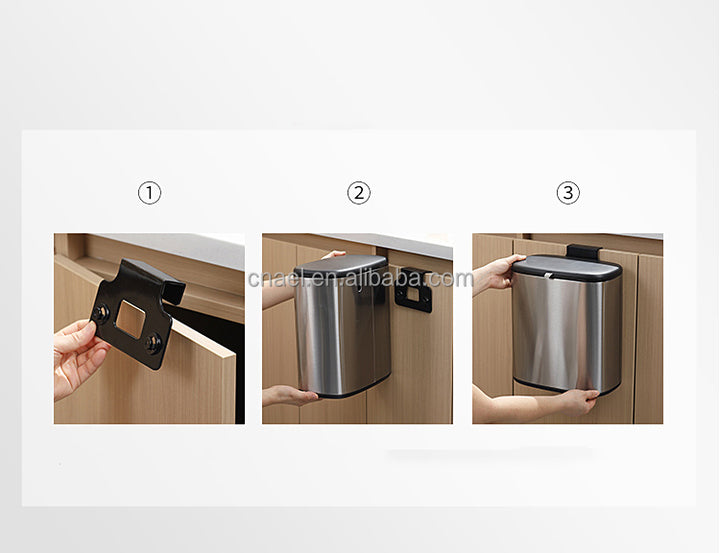 Wholesale Large Household Kitchen Waste Bins Multi-Functional Wall-Mounted Trash Can