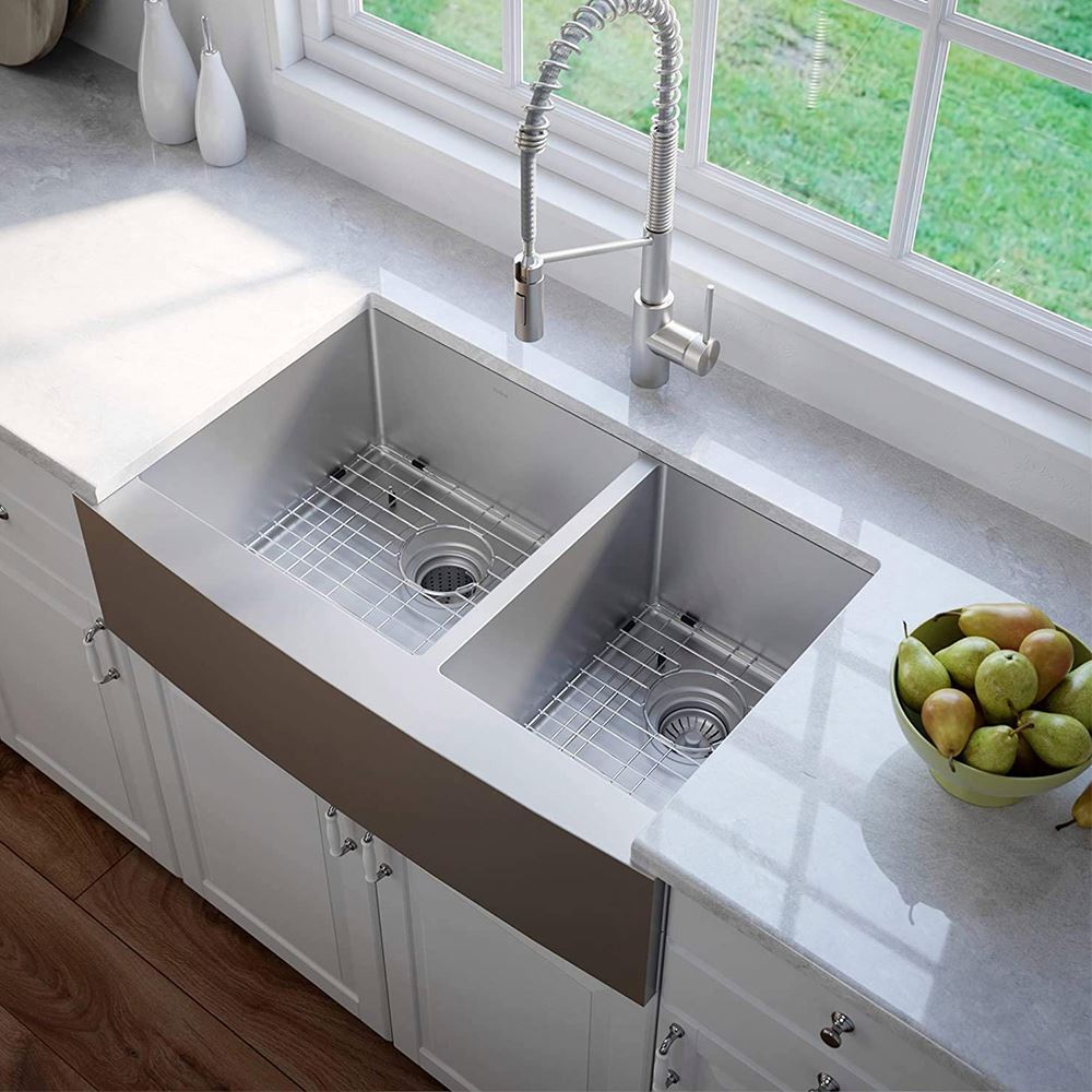Professional Factory Square Washing Black Handmade Double Bowl Sink Tap Kitchen, Kitchen Sink Stainless