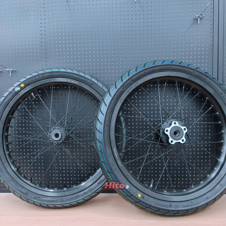 talaria xxx x3 mx3 mx4 mx5 supermotos wheel kit tires motorcycle supermoto wheels black wheel rims 70/90-17 90/80-17 17inch