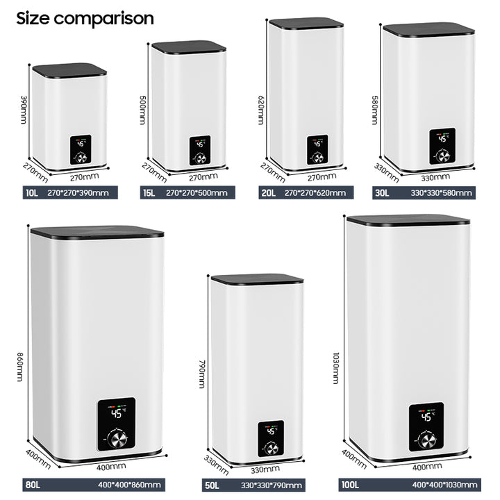 Customized OEM 50L 80L 100L 2000W Tank Storage Geyser Electric Shower Hot Water Heaters for Kitchen Bathroom