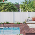 Plastic Vinyl 6*8 ft White PVC Full Privacy Fence/ Vinyl Fencing 8 ft Panels for Outdoor & Garden, Vinyl Fencing Trellis Gates