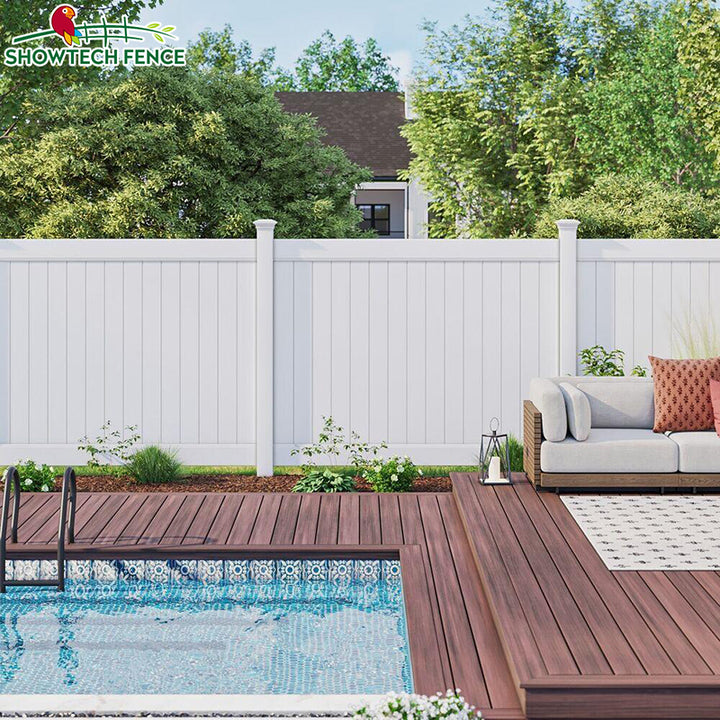 Plastic Vinyl 6*8 ft White PVC Full Privacy Fence/ Vinyl Fencing 8 ft Panels for Outdoor & Garden, Vinyl Fencing Trellis Gates