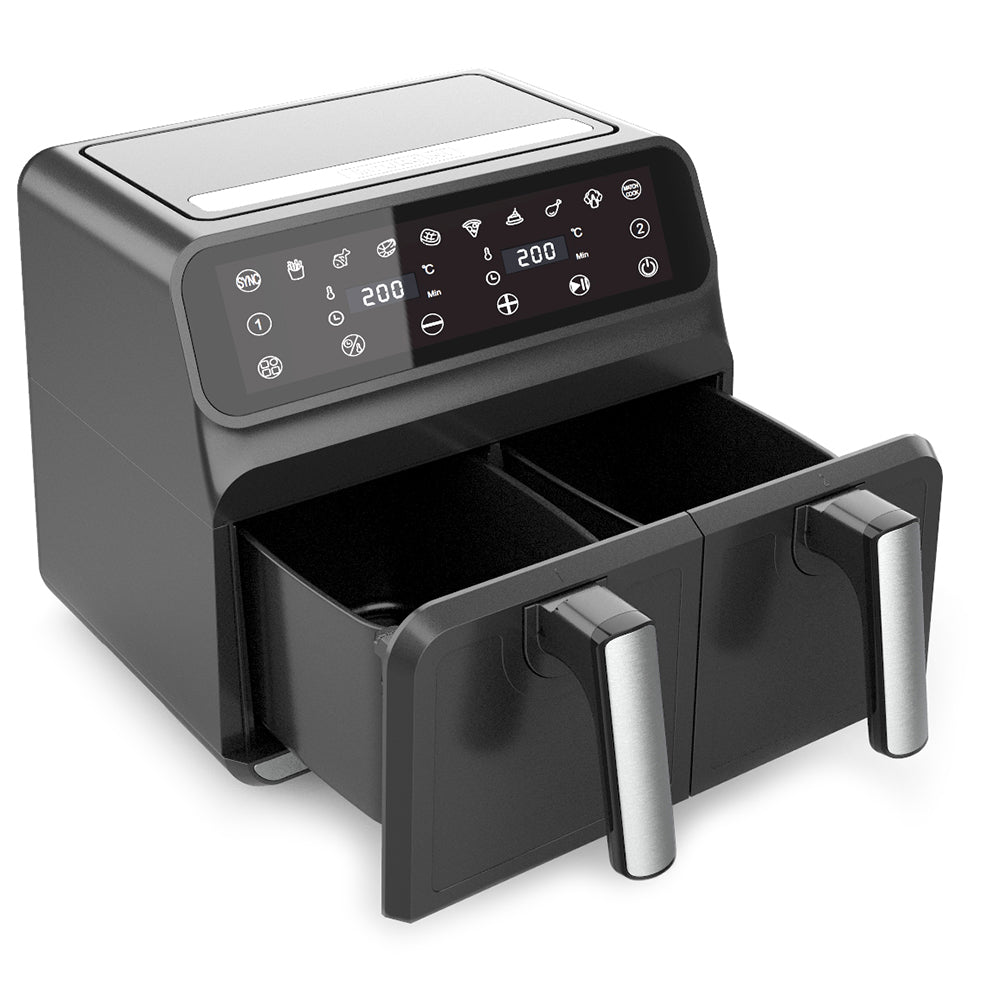 New Kitchen Appliance Double Two Dual Zone 2 Basket steam air fryer