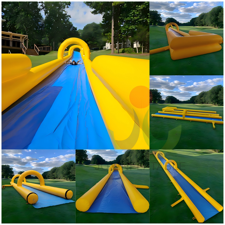 Custom Yellow & Blue Color Inflatable Water Slide Inflatable Slip N Slide for Adults and Kids City Fun Water Game