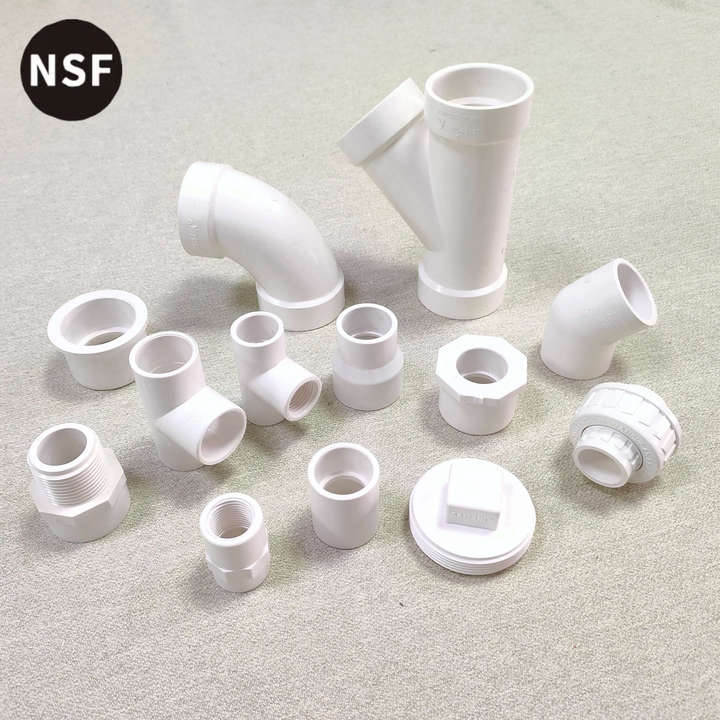White Plastic Water Supply Pipes NSF Certified DWV Pipe Fittings Drainage Conduit Plumbing PVC Sch40 Pressure Pipe