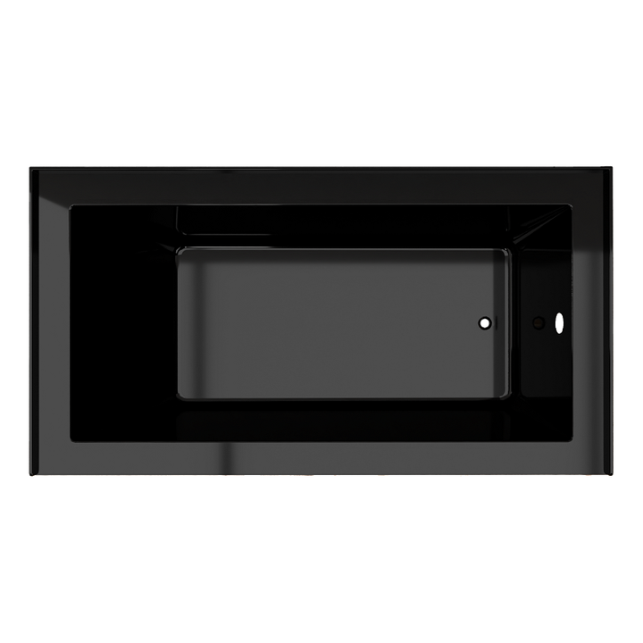 Modern Bathtubs Bathroom Shower Room Free Standing Three-Side Skirt Matt Black Acrylic Bath Tub