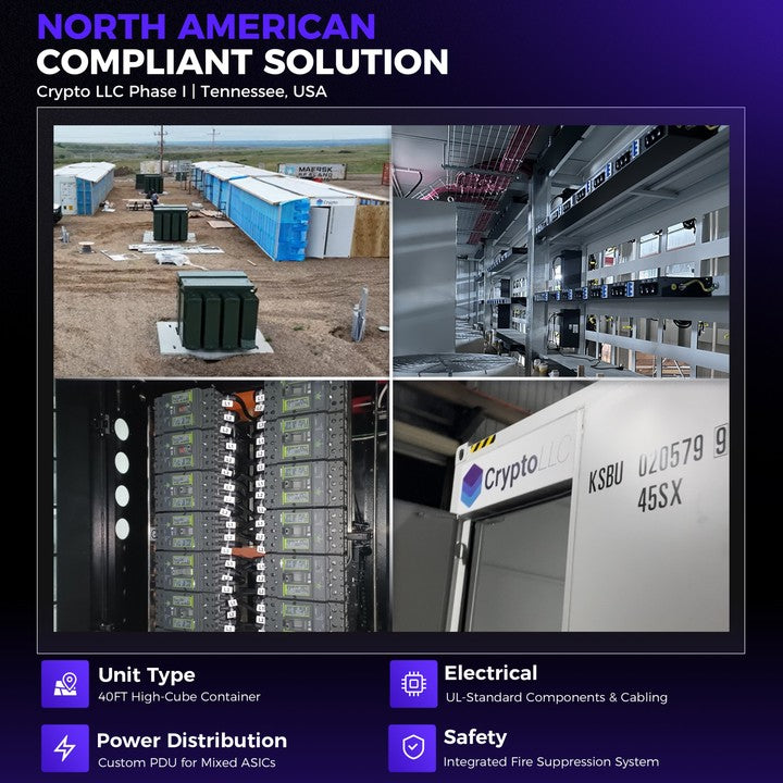 ACT 3MW Large Scale Hydro Cooling Container 420 Units High Hash Rate
