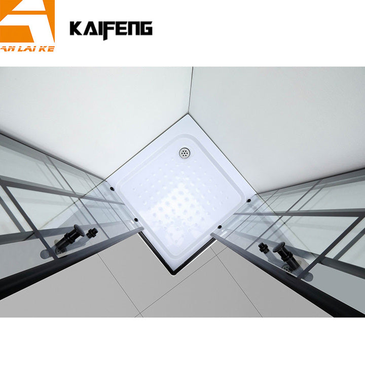 Cheap Square Bathroom Shower Cubicle KF-2301B Tempered Glass Shower Enclosure with Base Sliding Door Aluminium Alloy Frame