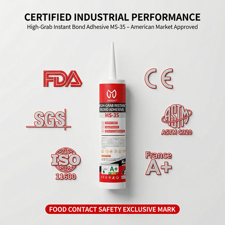 MS-35 Ultra-Strong Grab High Strength Instant Bond Adhesive High Tack Fast Curing Glue MS Adhesive for DIY Woodworking