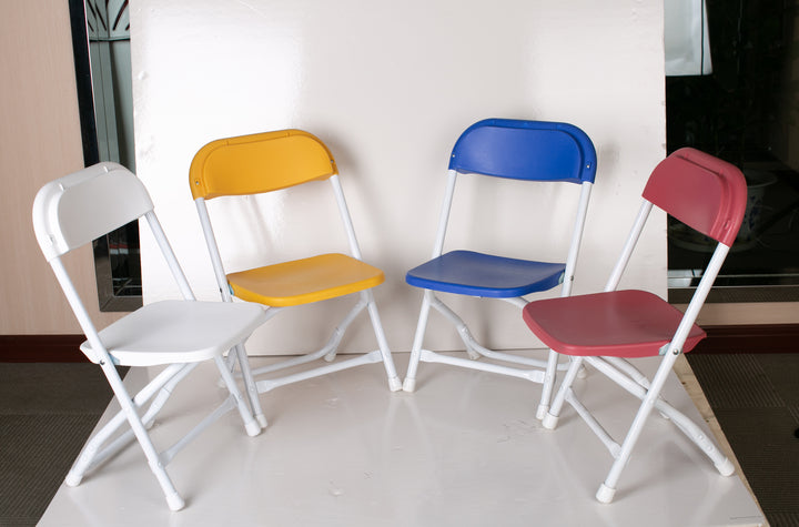 Popular Best Children Outdoor Garden Party Indoor Foldable Lightweight Plastic White Kids Folding Chairs for Events Wedding
