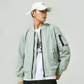 FEIBAI 2022  new version trend spring fall 100% polyester solid color baseball casual top stand collar men's jacket