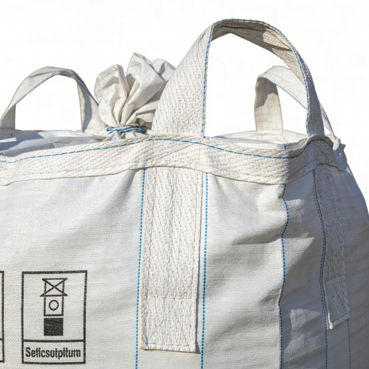 Circular Woven PP Bulk Bag, Top Open Bottom Flat FIBC Bag for Sand, Gravel & Cement Packing