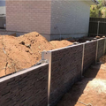 Concrete Sleeper Retaining Wall Galvanised Steel Uprights