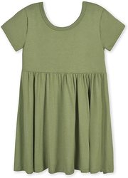 Toddler Girl Buttery Soft Bamboo Short Sleeve Kids Dresses Twirl Dress