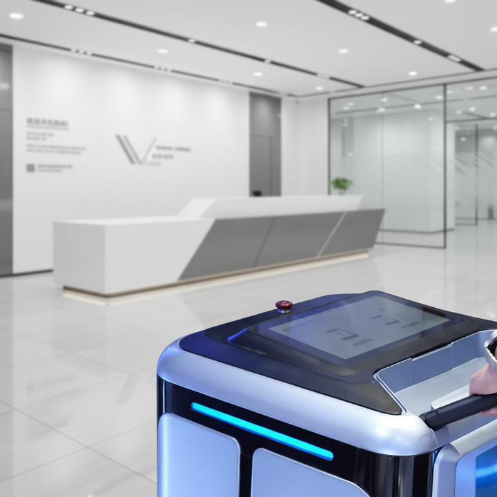 Auto-Charging App-Controlled Industrial Floor Scrubber Robot with Automatic Dirt Disposal for Hotel Tile Marble Warehouse Office
