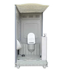 Mobile Toilet HDPE Portable Cabin with 350L Waste Tank UV Resistant Outdoor Toilet with Hand Wash