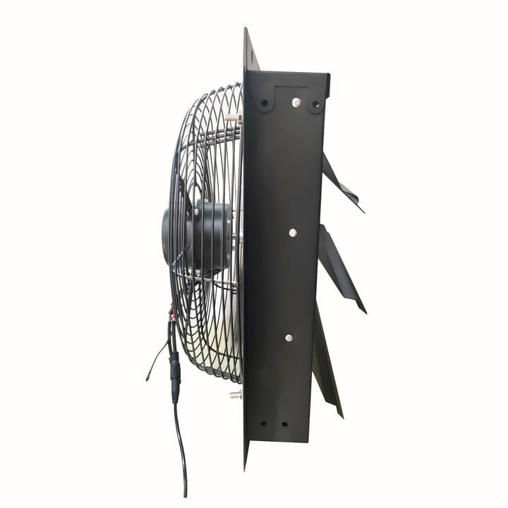 Factory Export Automatic 12inch Solar Shutter Exhaust Fan Industrial Farm Paint Room AC Wall Mounted Ventilation Fan