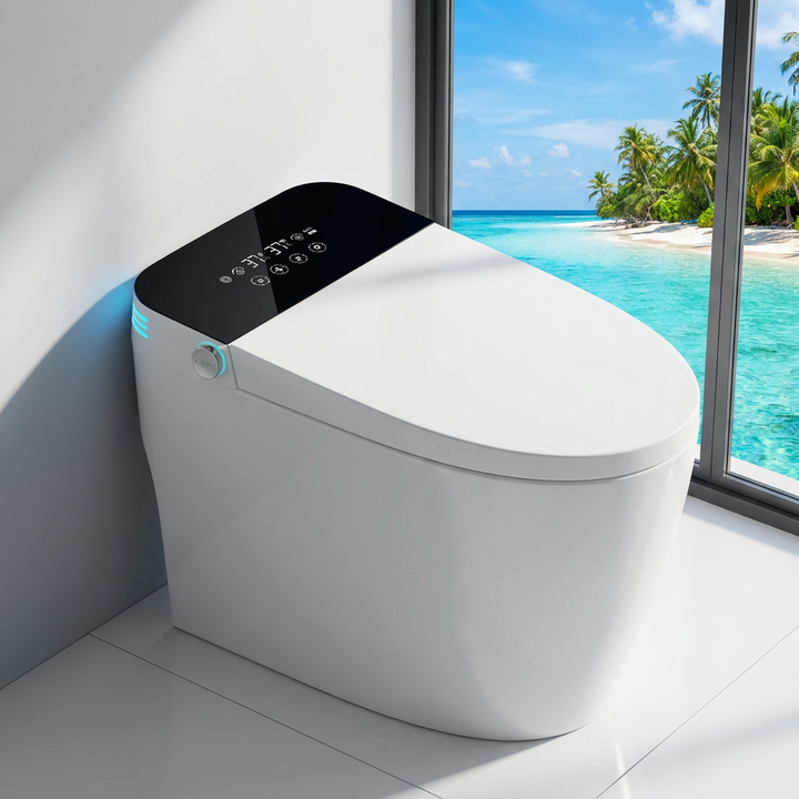 Smart Toilet Modern Auto Sensor Flush One Piece Intelligent Bidet Wc Heating Toilet Bowl Automatic Operation With Remote Control