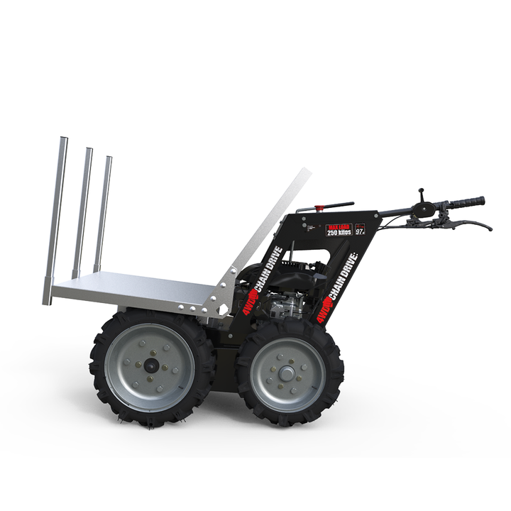 250Kg Load Four-Wheel Drive Truck 4x4 Motorized Petrol Motor Powered Mechanical Transmit Mini Dumper With Snow Shovel
