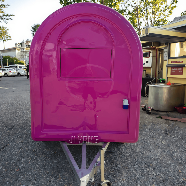 Customizable Mini Outdoor Service Cart Towable Mobile Food Truck for Coffee & Ice Cream Catering Full Kitchen Equipment Included