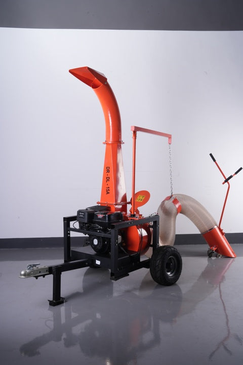DR-LV-15A Litter Vacuum 20cm Hose Diameter Debris Loader Farm Garden Use 15HP Petrol Engine Leaves Leaf Vacuum