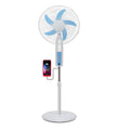 Hotsale LED Lights USB Charger Charge Phone Powered Rechargeable Black Solar Power Pedestal Fan with Panel and Battery for Home