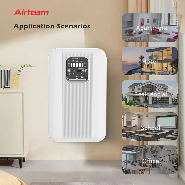 Energy Exchange Ductless Indoor Recycling Wall-mounted Type ERV Energy Recovery Ventilator Ventilation
