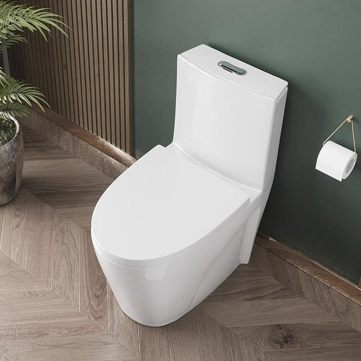 Hot-Selling Modern Comfortable Ceramic Siphonic One-Piece S-Trap Toilet
