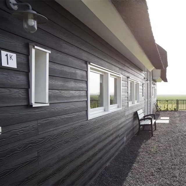 8mm Lap Fiber Cement Siding Wooden Texture Cement Panels Exterior
