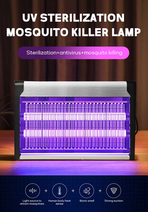 8W LED Mosquito Killer Lamp Home Ultraviolet Mosquito Repellent Mute Anti Fly Bug Zapper Physical Insect Trap for Pest Control
