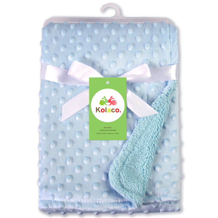 Songmai Double Layer Coral Fleece Plush Minky Receiving Blanket Bedding Soft Minky Comforting Baby Blanket Custom Wholesale