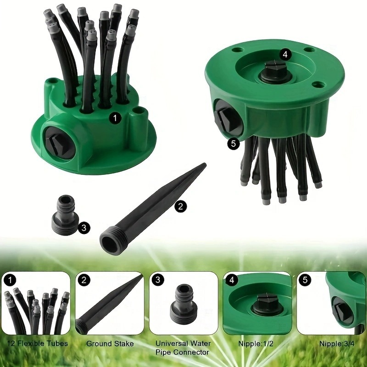 360 Degree Garden Automatic Multi Head Sprinkler for Greenhouse and Agricultural Farm Irrigation